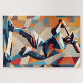 Honkballer kubist legpuzzel (Horizontaal)