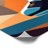 Honkballer kubist Poster (Hoek)