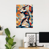 Honkballer kubist Poster (Thuiskantoor)