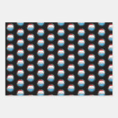 Honkballer Mindset - Rood Wit Blauw Inpakpapier Vel (Voorkant 2)