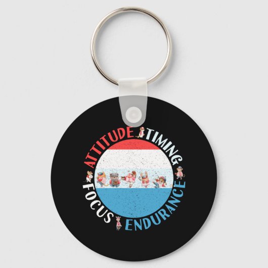 Honkballer Mindset - Rood Wit Blauw Sleutelhanger (Voorkant)