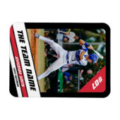 Honkballer  Zwart Rood Magneet (Horizontaal)