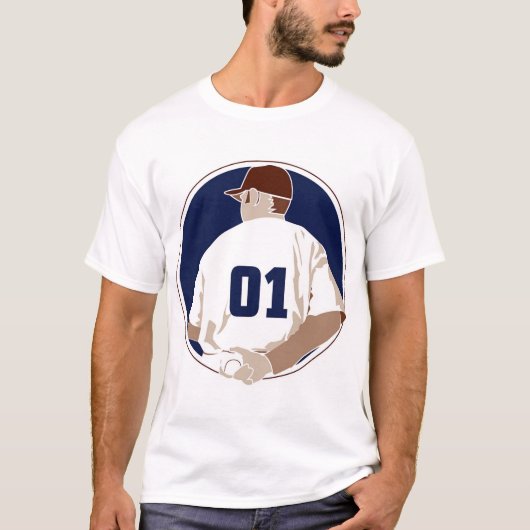 honkbalpitcher t-shirt (Voorkant)