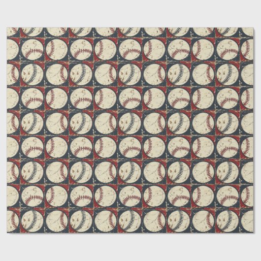 honkbalrooster cadeaupapier (Vlak)