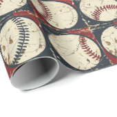 honkbalrooster cadeaupapier (Rol Hoek)