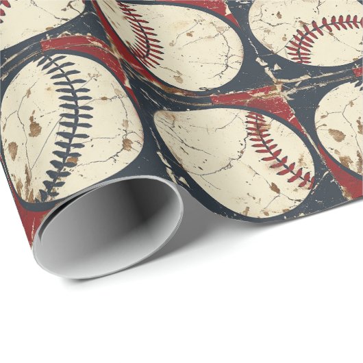 honkbalrooster cadeaupapier (Rol Hoek)