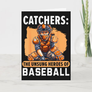 Honkbals Catcher Honkbalspeler Honkbalteam Spo Kaart
