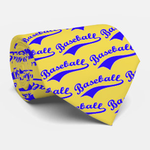Honkbalscript in blauw stropdas
