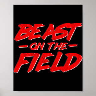 Honkbalshirt Beest Op Het Veld Voetbal Poster