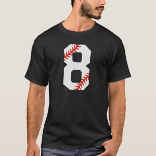 Honkbalshirt nummer 8 t-shirt