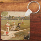  honkbalspel van 1800 sleutelhanger (Achterkant)