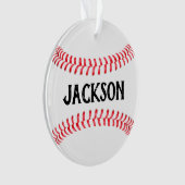 Honkbalspeler Aangepaste naam Gepersonaliseerde Ke Ornament (voorkant)