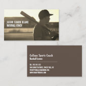  honkbalspeler, coach Visitekaartje (Voorkant / Achterkant)