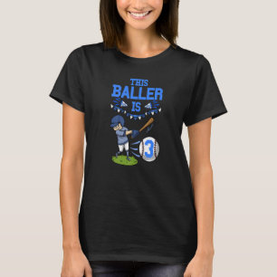 honkbalspeler Deze speler is 3 uur per dag honkbal T-shirt