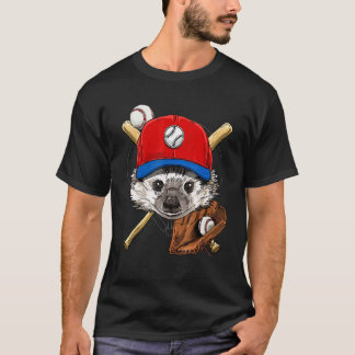 Honkbalspeler Egel Werper Catcher Honkbal  T-shirt