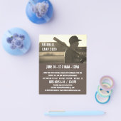  honkbalspeler, honkbalkamp Adverteren Flyer (Enkel)