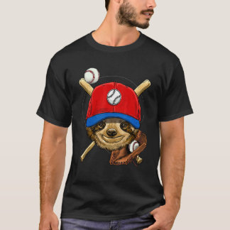 Honkbalspeler Luiaard  Werper Vanger Honkbal Co T-shirt