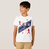 Honkbalspeler Thema Verjaardagsfeest T-shirt (Voorkant volledig)