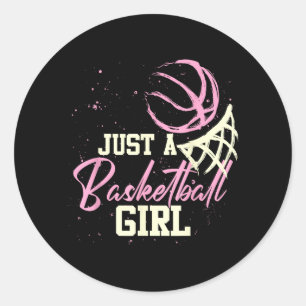 Honkbalspeler Vrouwen Gewoon Een Honkbal Meisje Ho Ronde Sticker