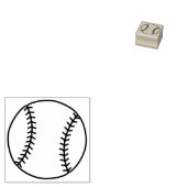 Honkbalsportbal Rubberstempel (Gestempeld)
