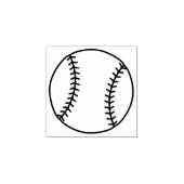 Honkbalsportbal Rubberstempel (Afrduk)