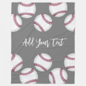 honkbalsportliefhebbers voegen jouw naam of tekstg fleece deken (Voorkant)