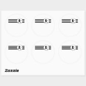 Honkbalstrepen Ronde Sticker (Vel)