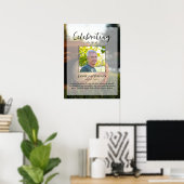 Honkbalsupporter Speler Leven Viering Foto Begrafe Poster (Thuiskantoor)