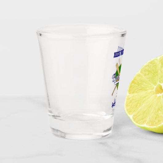 Honkbalteamspeler Sports Lounge Drinkware Shot Glas (Links)