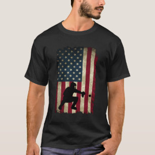 Honkbalvangers Gear Amerikaanse vlag Baseballin T-shirt