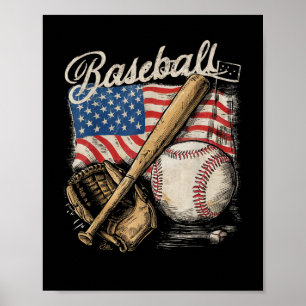 Honkdevlag honkbalspeler knuppel fan catcher poster