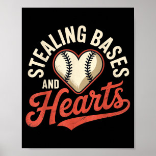 Honken en harten stelen honkbal woordspelingen spo poster