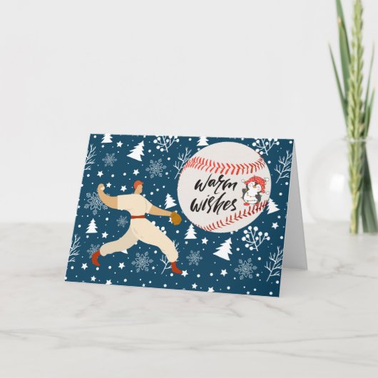 Honkerd Merry Kerstmis met Speler en bal Kaart (Voorkant)