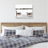 Honkers - Canada Gese Canvas Afdruk (Insitu (Slaapkamer))
