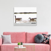 Honkers - Canada Gese Canvas Afdruk (Insitu (Woonkamer))