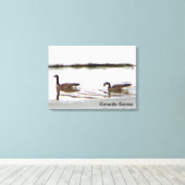 Honkers - Canada Gese Canvas Afdruk (Insitu (Houten vloer))