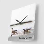 Honkers - Canada Gese Vierkante Klok (Hoek)
