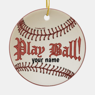 Honkey Baseball speelbal Keramisch Ornament