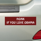 HONKIF JE HOUDT VAN OBAMA BUMPERSTICKER (Op auto)