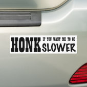 Honklangwit Bumpersticker (Op auto)