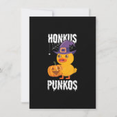 Honkus Ponkus Grappige Eend Halloween Heks Ontwerp Kaart (Voorkant)