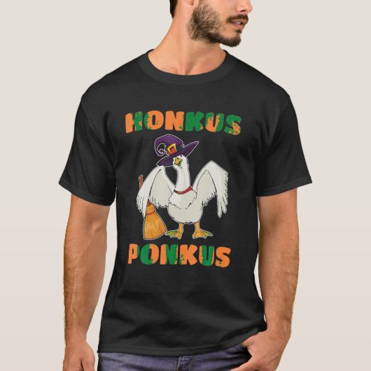 Honkus Ponkus Halloween Witch Duck Goose Cost T-shirt (Voorkant)