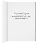 Honneur, de peur que nous oublions, Australie Nouv (Intérieur (Droit))