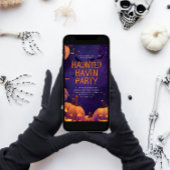 Honneur violet Haunted Haven Halloween Invitation