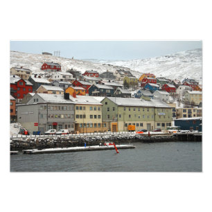 Honningsvåg, Noorwegen Foto Afdruk