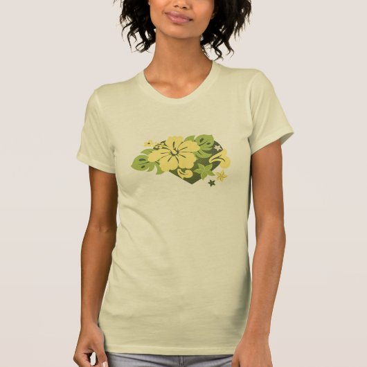 Honolua Hibiscus Gal T-shirts (Voorkant)