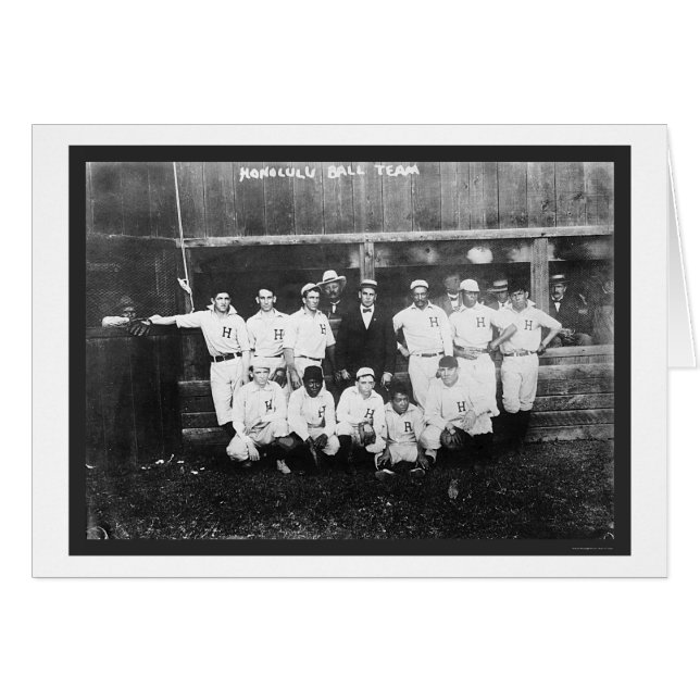 Honolulu Baseball Team 1910 (Voorkant Horizontaal)
