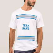 Honolulu Blauw Zilver Sport Team Naam Wit Unisex T-shirt (Voorkant)