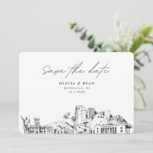 Honolulu Bruiloft Modern Save the Date Kaart (Staand voorkant)