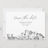 Honolulu Bruiloft Modern Save the Date Kaart (Voorkant)